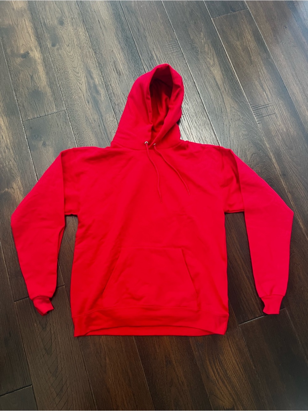 Men’s ecosmart deep Red Pullover Hoodie Sweatshirt